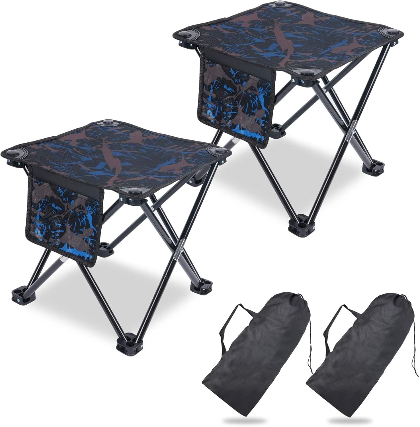 Amazon.com: VOLIXOD 2 Pack Folding Portable Camping Stool for Adults ...