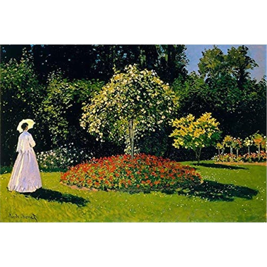 YSCOLOR Diamond Painting 5D Full Drill – Claude Monet Donna In Giardino – Kit Fai Da Te 30x40cm - 3