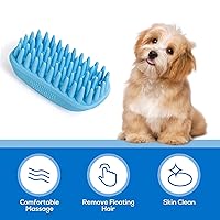 Vista 5 de Cepillo de baño para perros, cepillo de baño para mascotas, limpiador de jabón para perros y gatos de pelo corto y largo