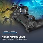 Wireless Controller for PS4, Dual Vibration Gamead Joystick/Motion Sensing/Touchpad/Speaker/3.5mm Audio Jack, Compatible with playstation 4/Slim/Pro Console/PC(Black)