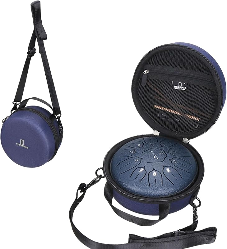 Hard Drum Carrying Case for LEKATO/MEINL Steel Tongue Drum, 6 Inch 11 Notes Steel Hand Drum, Protective Carrying Storage Bag with Shoulder Strap