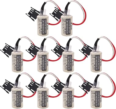 10-Pack 3V 1747-BA Replacement PLC Lithium Battery for FDK CR14250SE, AB Allen Bradley 1769-BA, 1756-BA1, SLC-500 Series Controls
