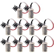 10-Pack 3V 1747-BA Replacement PLC Lithium Battery for FDK CR14250SE, AB Allen Bradley 1769-BA, 1756-BA1, SLC-500 Series Controls