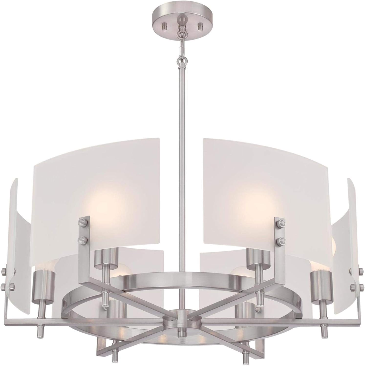 Tор Rаtеd Westinghouse Lighting 6369400 Enzo James, Brushed Nickel Finish with Frosted Glass Six-Light Indoor Chandelier, One Size Lоwеѕt Prісе Westinghouse Lighting 6369400 Enzo James, Brushed Nickel Finish with Frosted Glass Six-Light Indoor Chandelier, One Size
