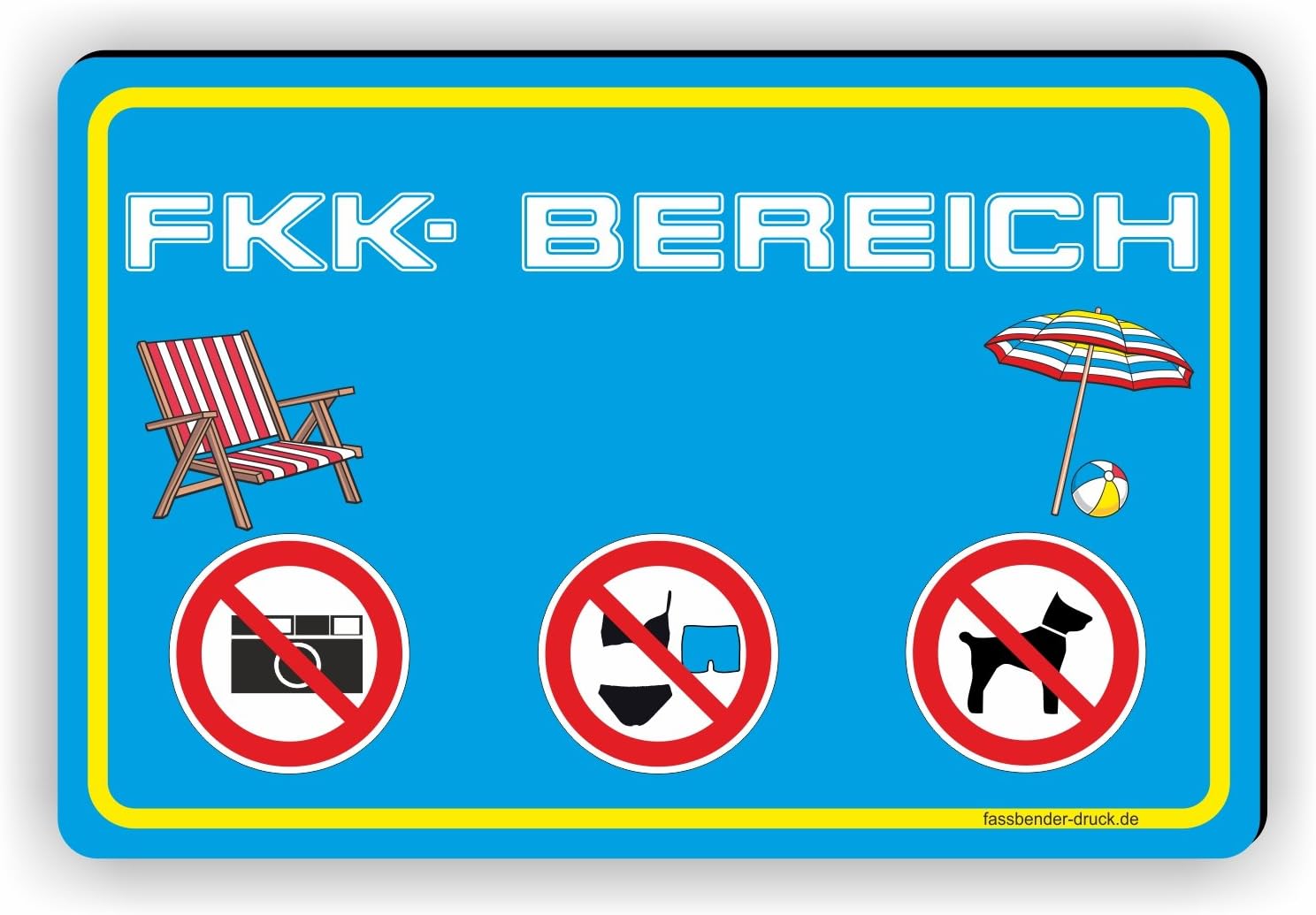 FKK Bereich/Freikörperkultur/FKK Strand- SCHILD/D-064 (60x40cm Schild
