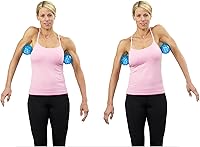 Vista 7 de OPTP Franklin Method - Juego de bolas pequeñas con textura azul (par) Juego de bolas inflables de liberación miofascial, bolas de masaje