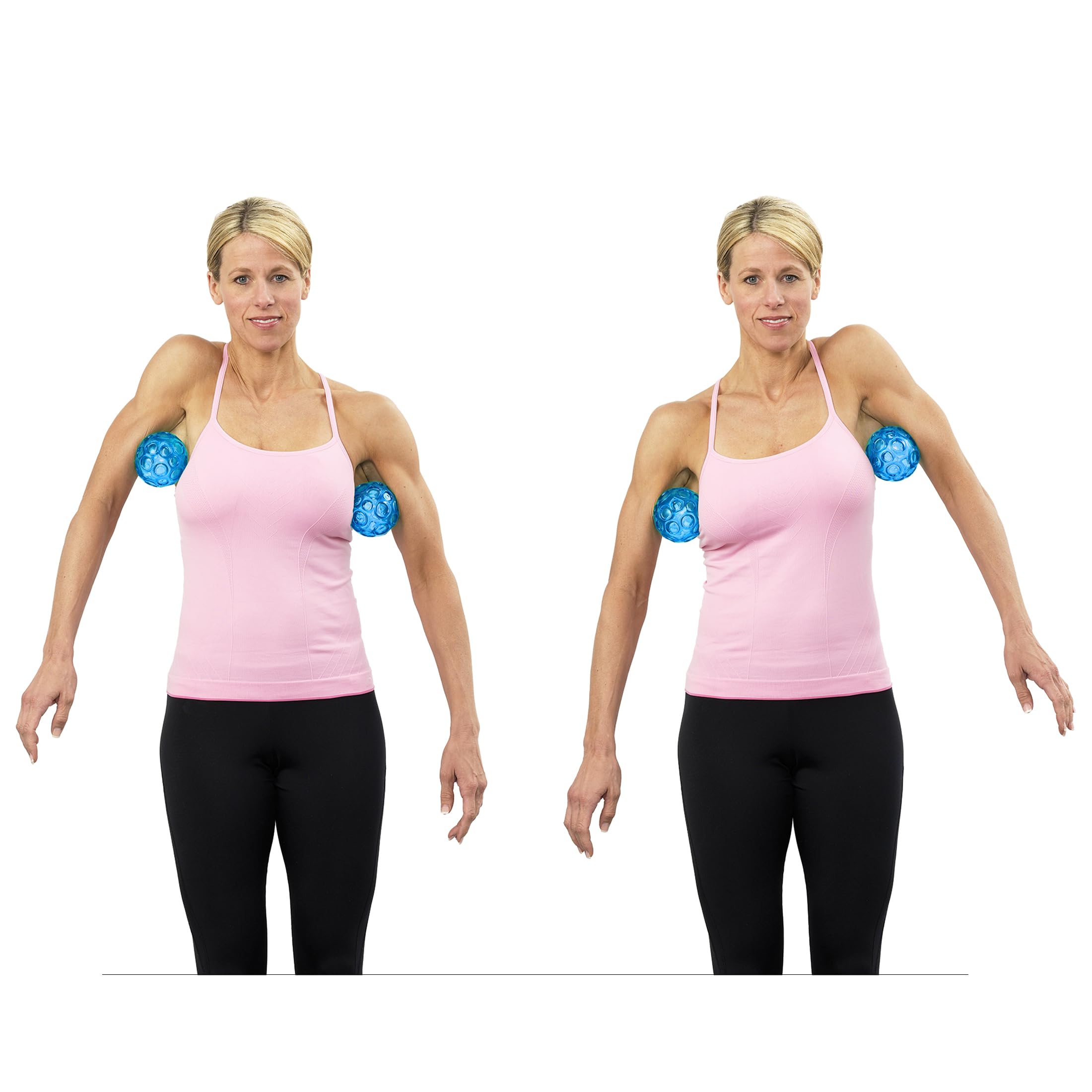 OPTP Franklin Method - Juego de Pelotas de Masaje hinchables para relajación miofascial, para Entrenamiento de Espalda y pies, Pilates, Yoga, Terapia de Movimiento y más