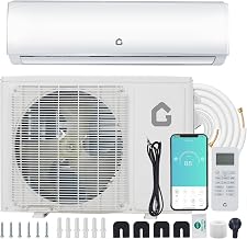 9,000 BTU Mini Split AC/Heating System with WiFi Enabled & Alexa Control, 24 SEER2 115V Energy Efficient Ductless Inverter System, Cools Up to 450 Sq.Ft, New Refrigerant R454B