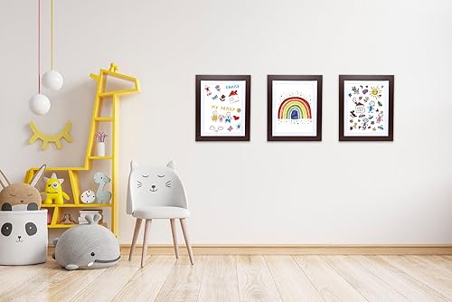 Miniatura 9 de FrameWorks Paquete de 2 marcos de arte de madera de roble claro de 10 x 12.5 pulgadas para niños, marcos para obras de arte infantiles con bordes de