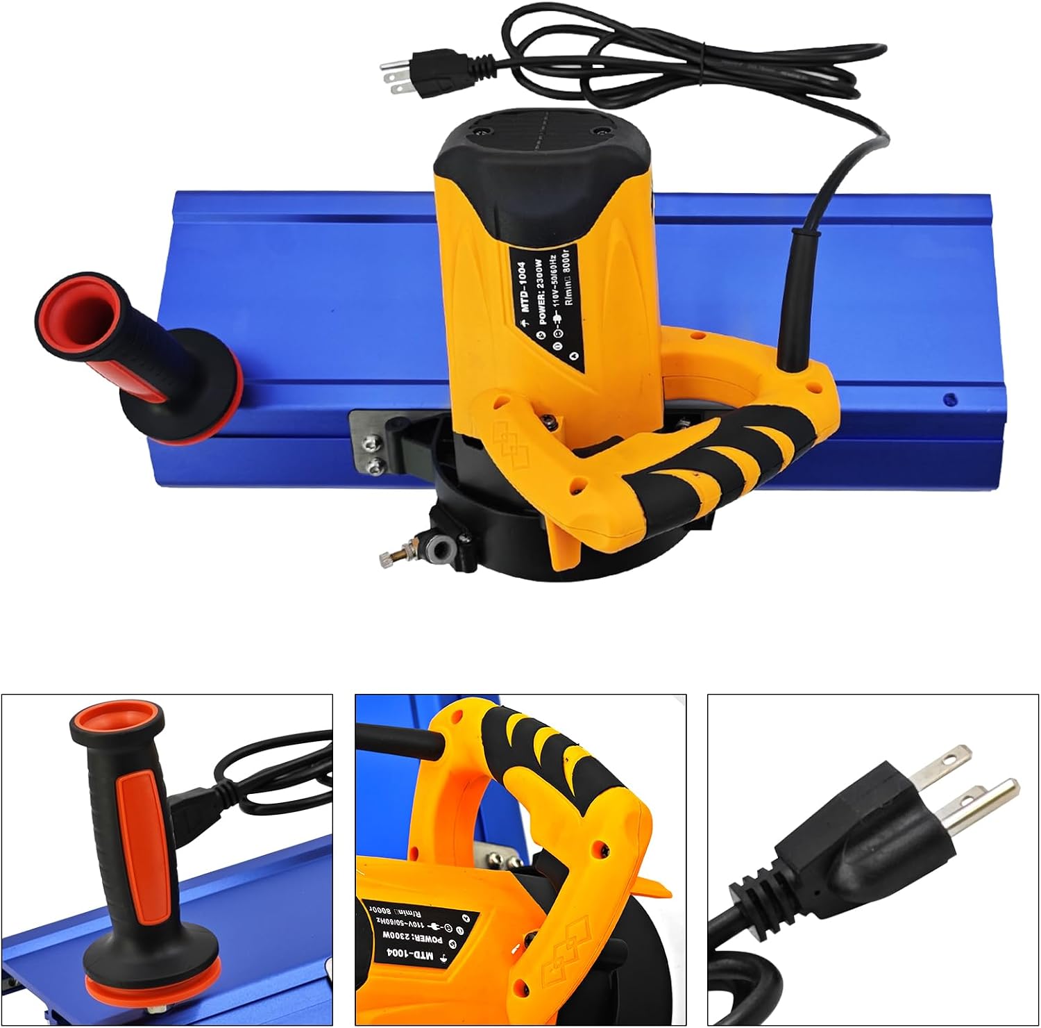 1800W 18000RPM Tile Chamfer Cutter, 43° Angle Tile Edge Beveling Tool | Chamfer Machine with Water Cooling, Tile Edge Cutter with 16-Roller Base, Tile Chamfering Machine Ceramic Tile Chamfer
