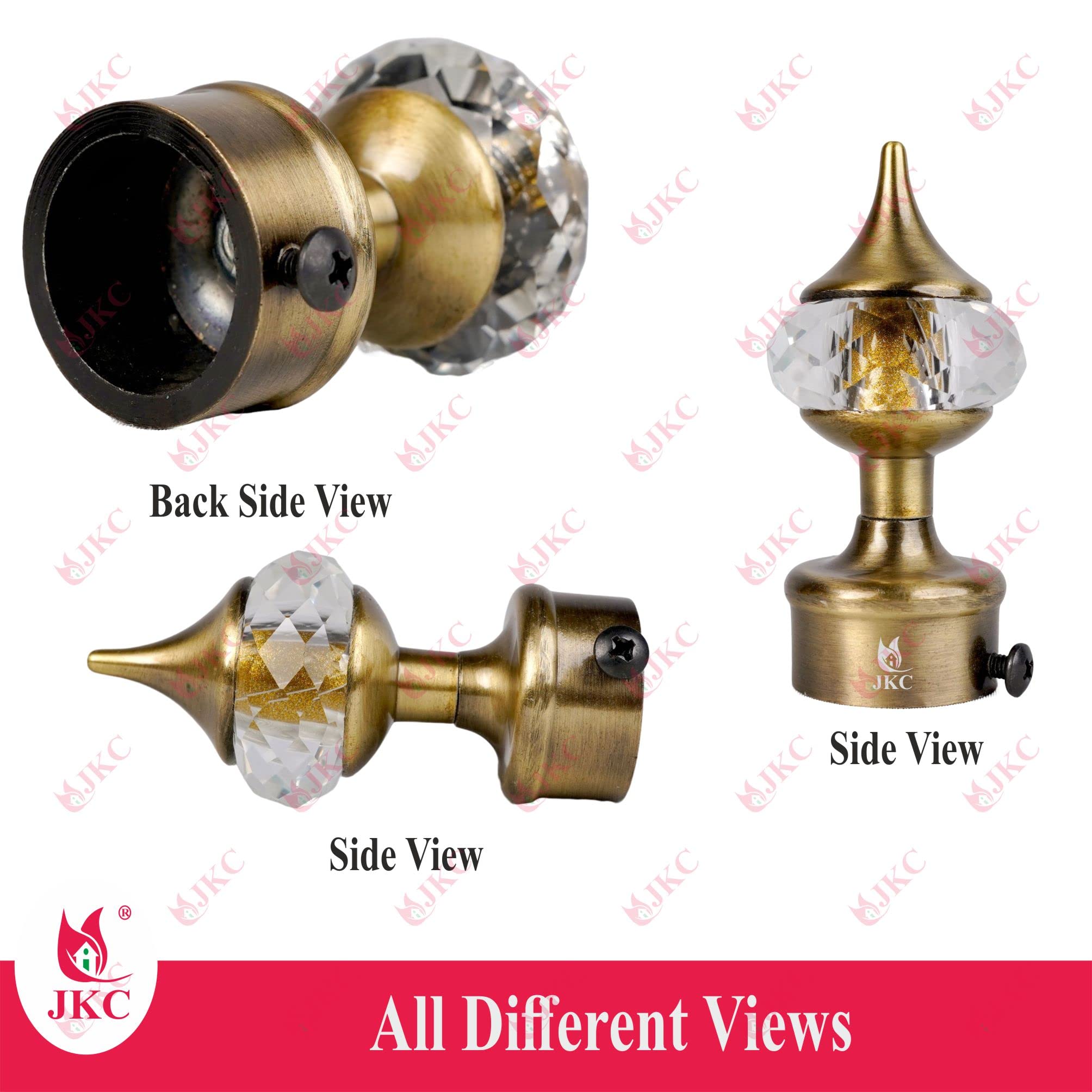 JKC Crystal Curtain Brackets Antique for Window/Door at Home/Hotel/Restaurant (2 Pcs, Bracket Only) 1