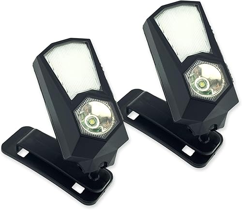 Sun Company Luma 360 - Luz LED giratoria con clip paquete de 2 Linterna de clip recargable para sombrero bolsillo sombrero duro Linternas de clip