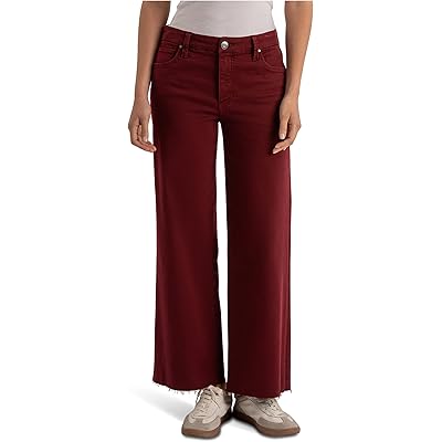 Джинсы KUT from the Kloth Petite Meg High Rise Fab Ab Wide Leg Raw Hem