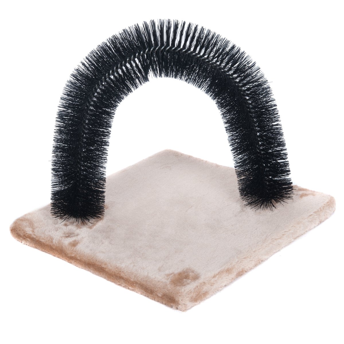 Favorite Cat Self Grooming Arch/ Arch Cat Self Groomer with Square Fleece Base/ Cat Toy With Grooming Brush
