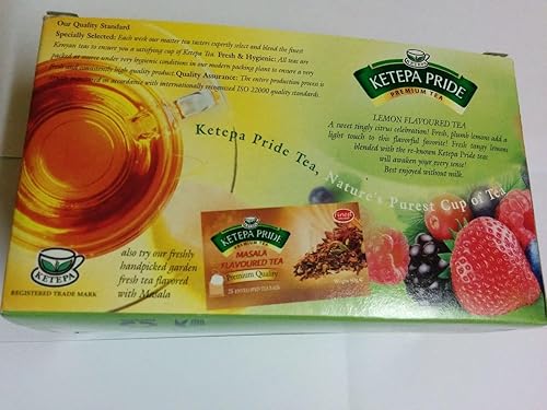 Miniatura 5 de Kenyan Ketepa Pride - Bolsas de té envueltas con sabor a limón, 25 sobres (Kenia)