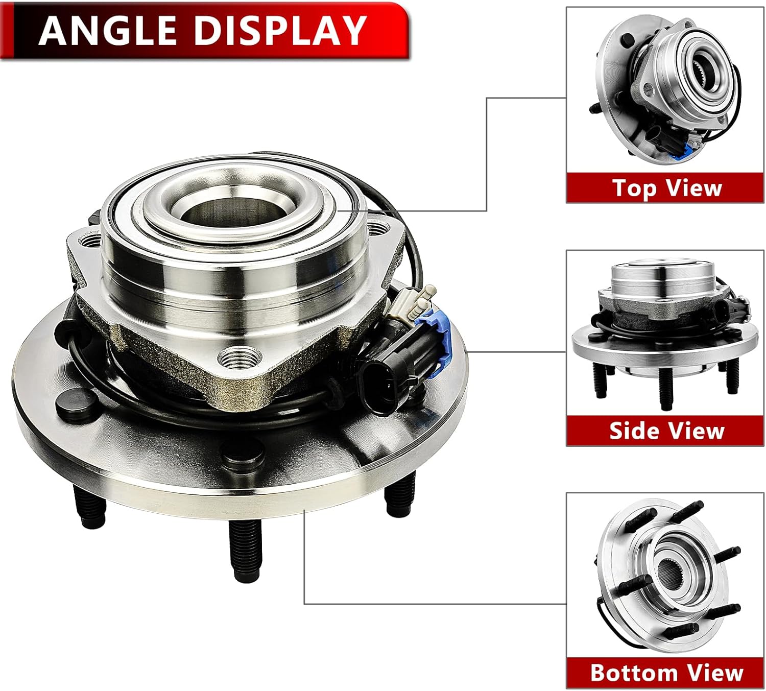 515093 Front Wheel Bearing Hub for Hummer H3 2006 2007 2008 2009 2010, for Hummer H3T 2009 2010 6 Lugs W/ABS Wheel Bearing and Hubs Assembly Replacement