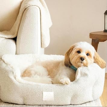 Snuggle Circle Pet Bed   Cozy Plush Dog & Cat Bed with Sherpa Lining, Non-Slip Base, Machine Washable 57 52 18/70 65 18 Large 70 65 18cm