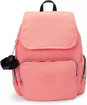 Kipling City Zip Small Backpack Peach Peace