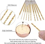 Uolor 3-Speed Sans fil Mini Stylo à perceuse rechargeable DIY Perceuse électrique à main avec 10 Petits bits de forage, Micro ensemble de forage pour la fabrication de bijoux en plastique de résine de pierre
