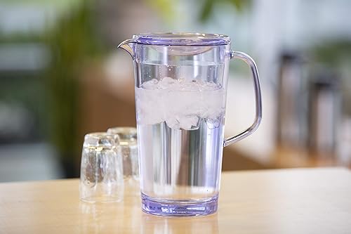 Miniatura 8 de Service Ideas 10-00403-000 Jarra para bebidas frías con tapa, 64 onzas, 1.9 litros, sin BPA, transparente