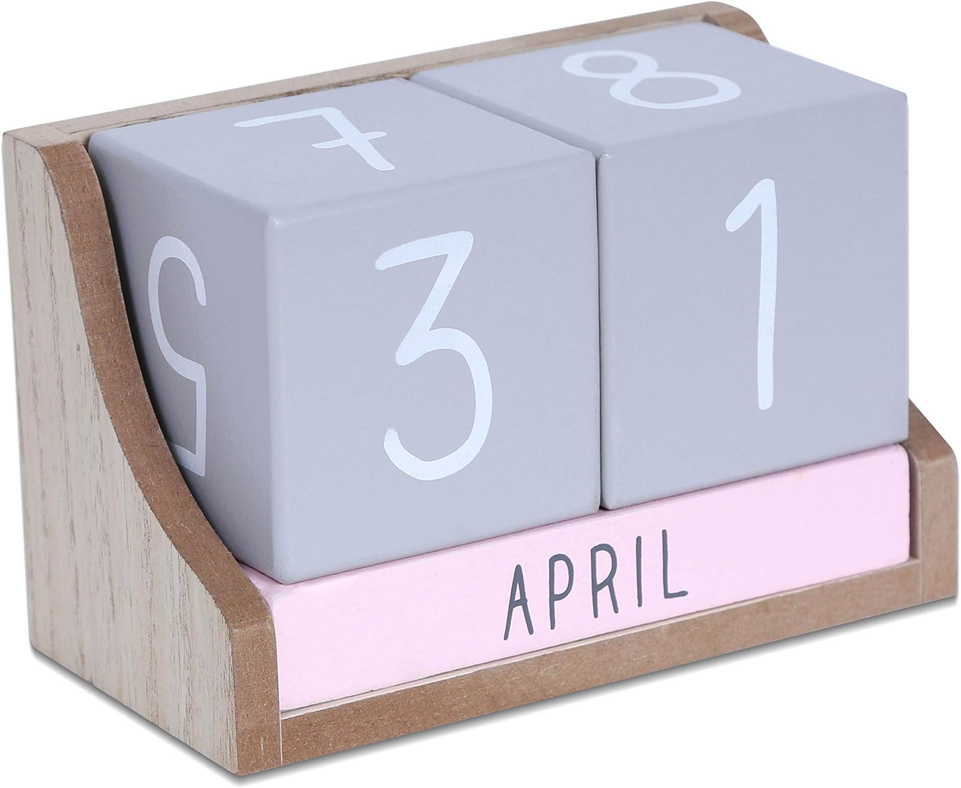 Wooden Perpetual Calendar Desk Calendar Wood Block