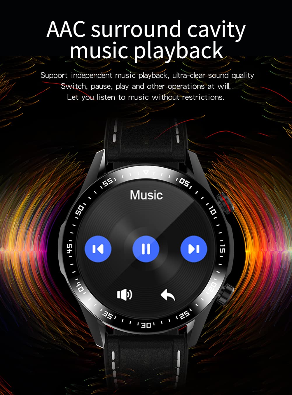 Reloj Inteligente con Rastreador De Ejercicios, Llamada Bluetooth, Pantalla Redonda De 1,28 Pulgadas, Modo Multideporte, Rastreador De Sueño, Control De Música, IP67 a Prueba De Agua