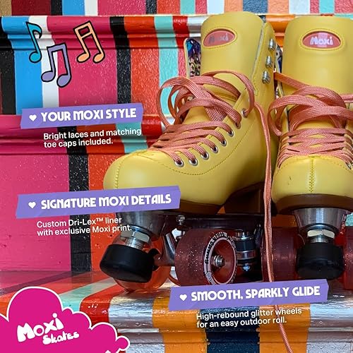 Miniatura 5 de Moxi Beach Bunny Roller Skates for Women - Colorful, Precision-Fit Skate with High-Rebound Wheels, Moisture-Wicking Lining & Padding, Roller Skates