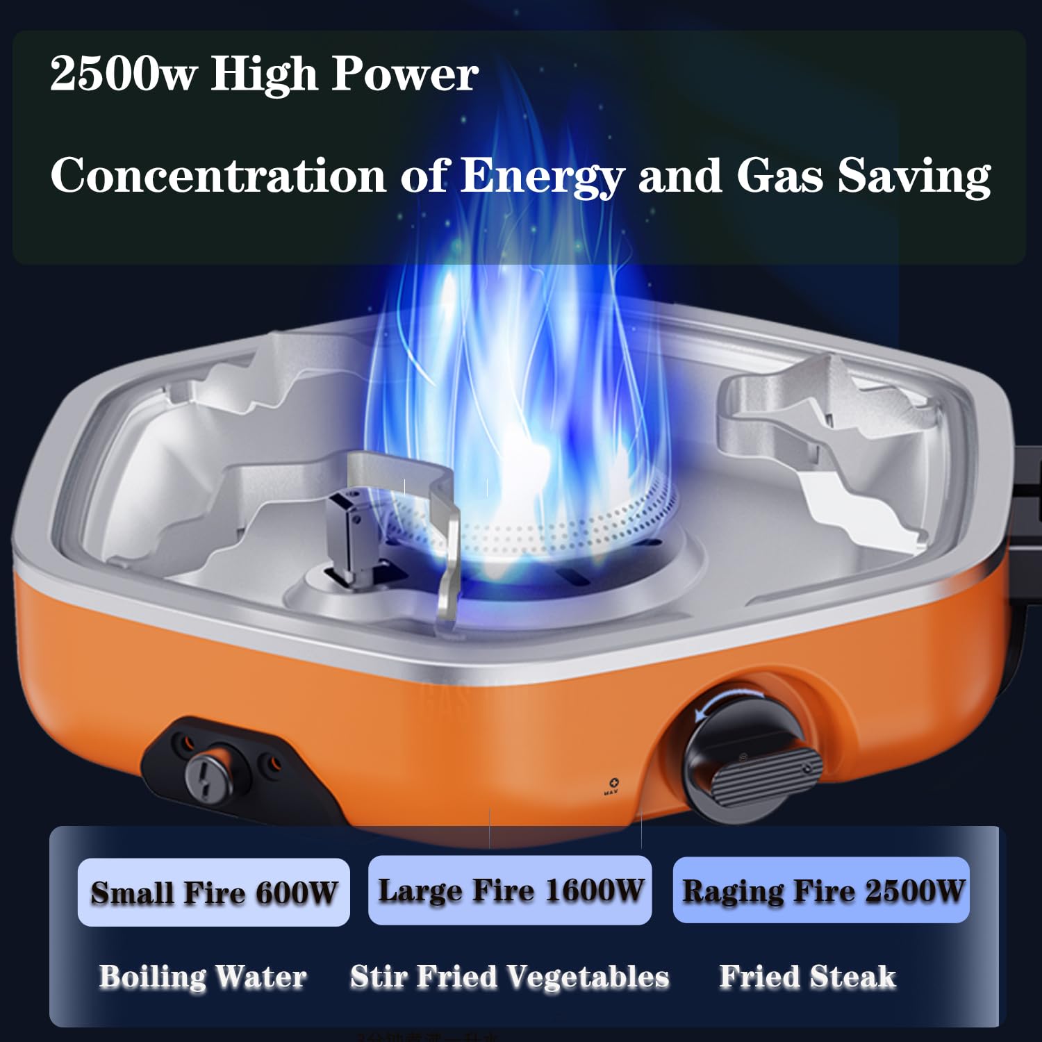 Estufa de gas portátil de 2 quemadores, plegable con quemadores ajustables de 17000 BTU e encendido piezoeléctrico, estufa de gas para camping, barbacoa, estufa de cocina de emergencia