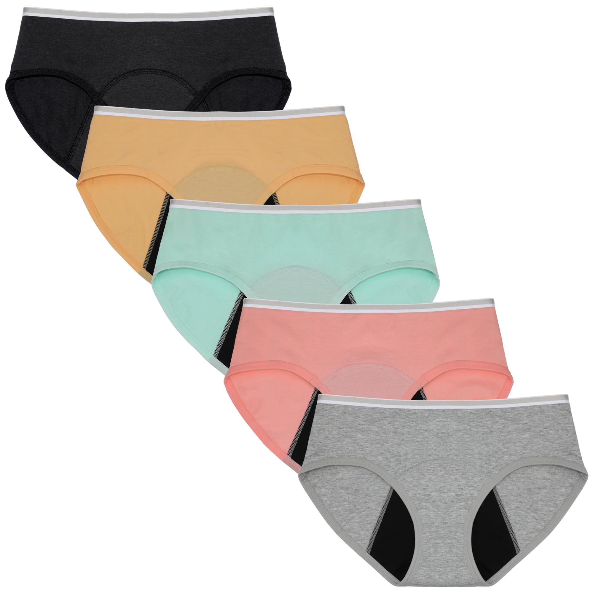 Period Underwear for Teens Heavy Flow High Absorbency Girls Menstrual Panties Cotton Leakproof Protective Briefs
