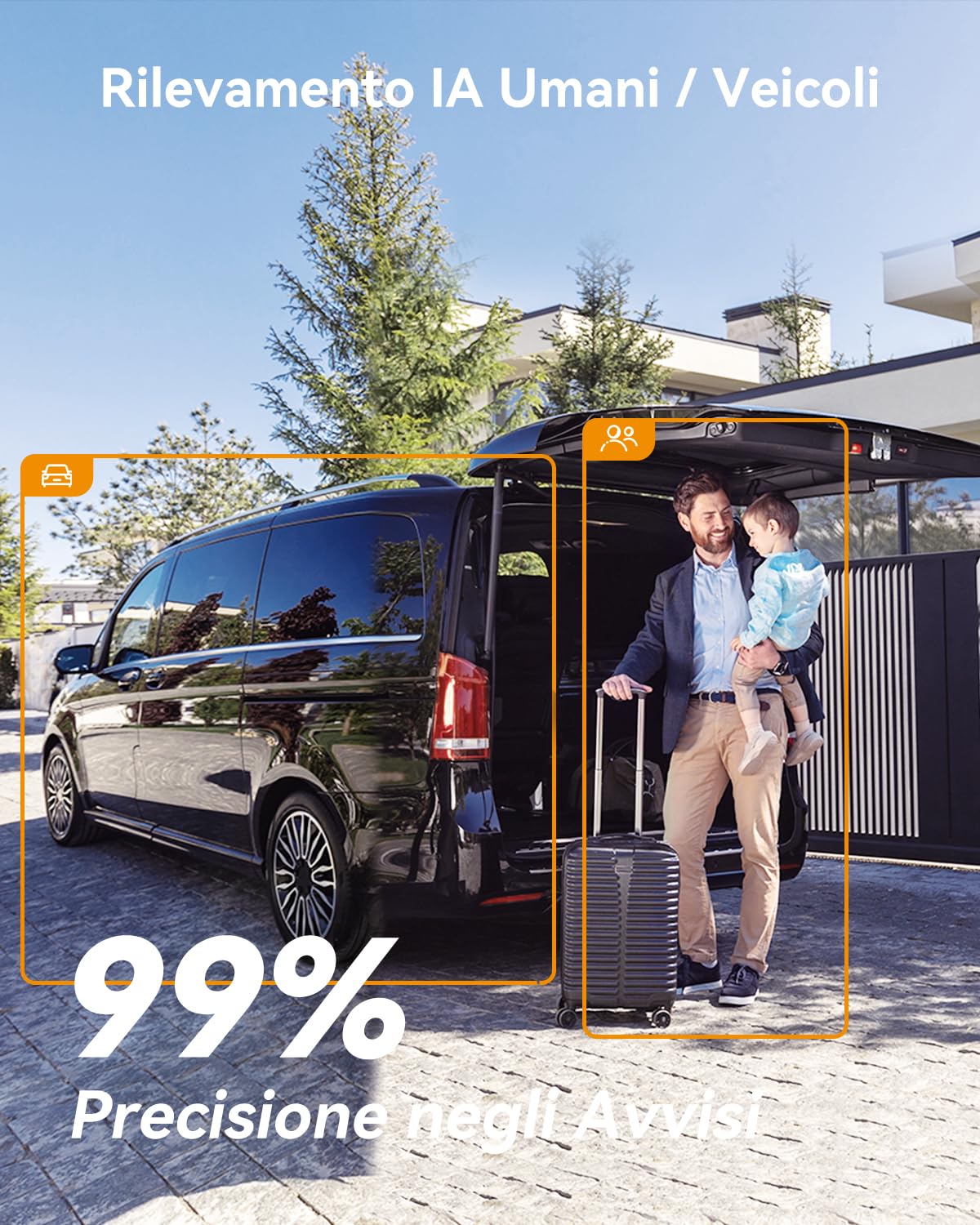 Imou 2K Telecamera da Esterno WiFi Senza Fili Solare con Batteria 5000mAh, 360° PTZ, 2.4GHz, Rilevamento PIR, Visione Notturna a Colori, IP65