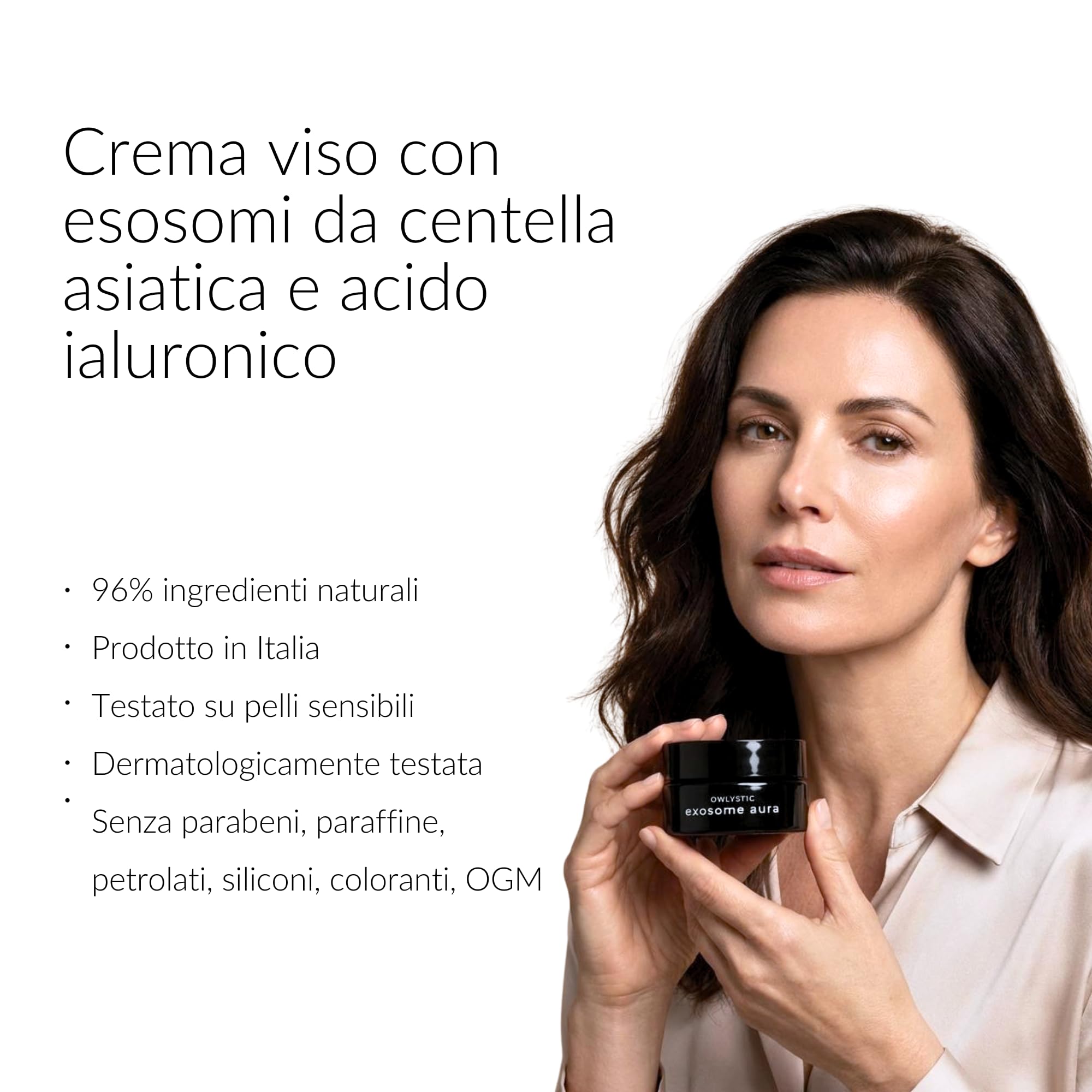 Exosome Aura Cream - Anti-Aging-Gesichtscreme mit Esosomen aus Centella Asiatica, Hyaluronsäure und Ceramiden für die tägliche Hautpflege - straffe und kompakte Haut - 50 ml