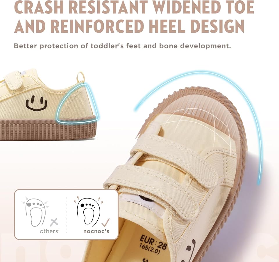 Amazon.com | HAPPY NOCNOC Toddler Shoes for Boys & Girls, Canvas
