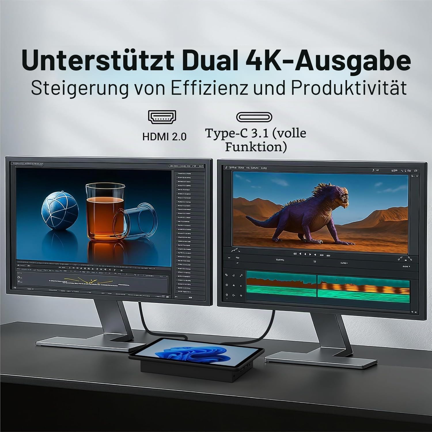10,1-Zoll Industrie-Einbau-Panel-PC mit Windows 11, 10-Punkt-Touchscreen, Celeron N5100, 8 GB RAM, 128 GB ROM, Dual HDMI 2.0, WiFi 5 und Bluetooth 5.0 – ideal für Büro, Automatisierung, Kiosk, Bar