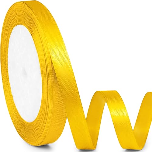 Miniatura 170 de Cinta de satén de 5/8" x 100 yardas - Cinta de seda naranja otoñal con carrete - Ideal para envolver regalos, ramos florales, manualidades