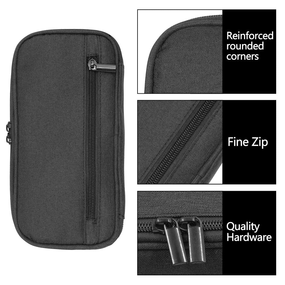 Xiedeai Large Capacity Pencil Case with Zipper, 5 Compartments Aesthetic Canvas Pouch for Office School, and Travel - Image 3