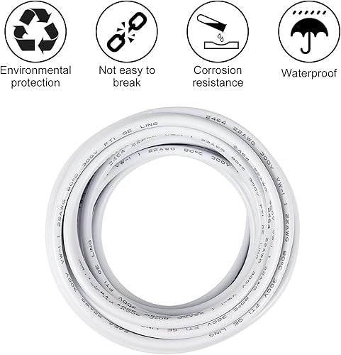 Vista 20 de Cable de calibre 18 de 50 pies, 3 conductores, cable eléctrico de 18 AWG, cable de cobre estañado trenzado sin oxígeno 18/3, cable de bajo voltaje