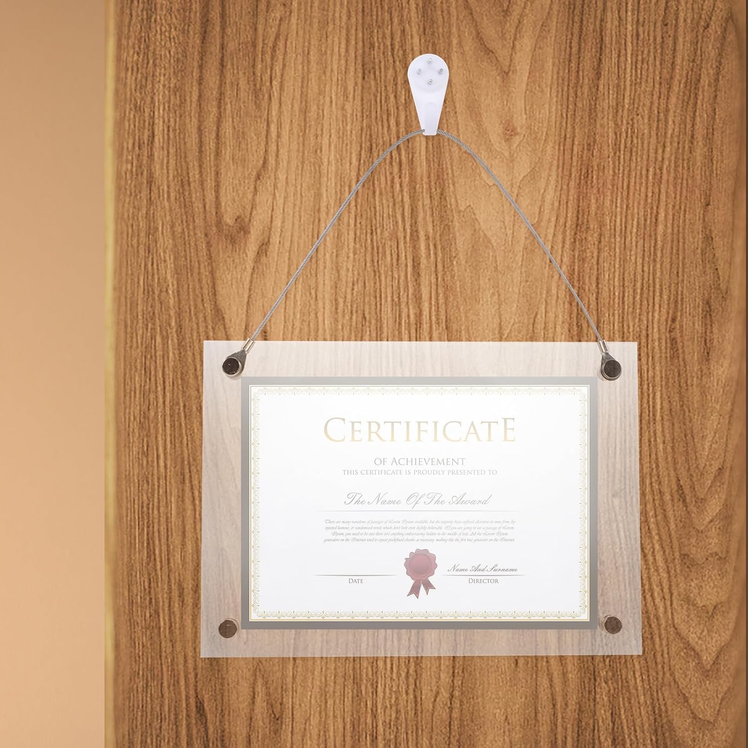 Totority Acrylic Wall Pendant Frame for Business License Display