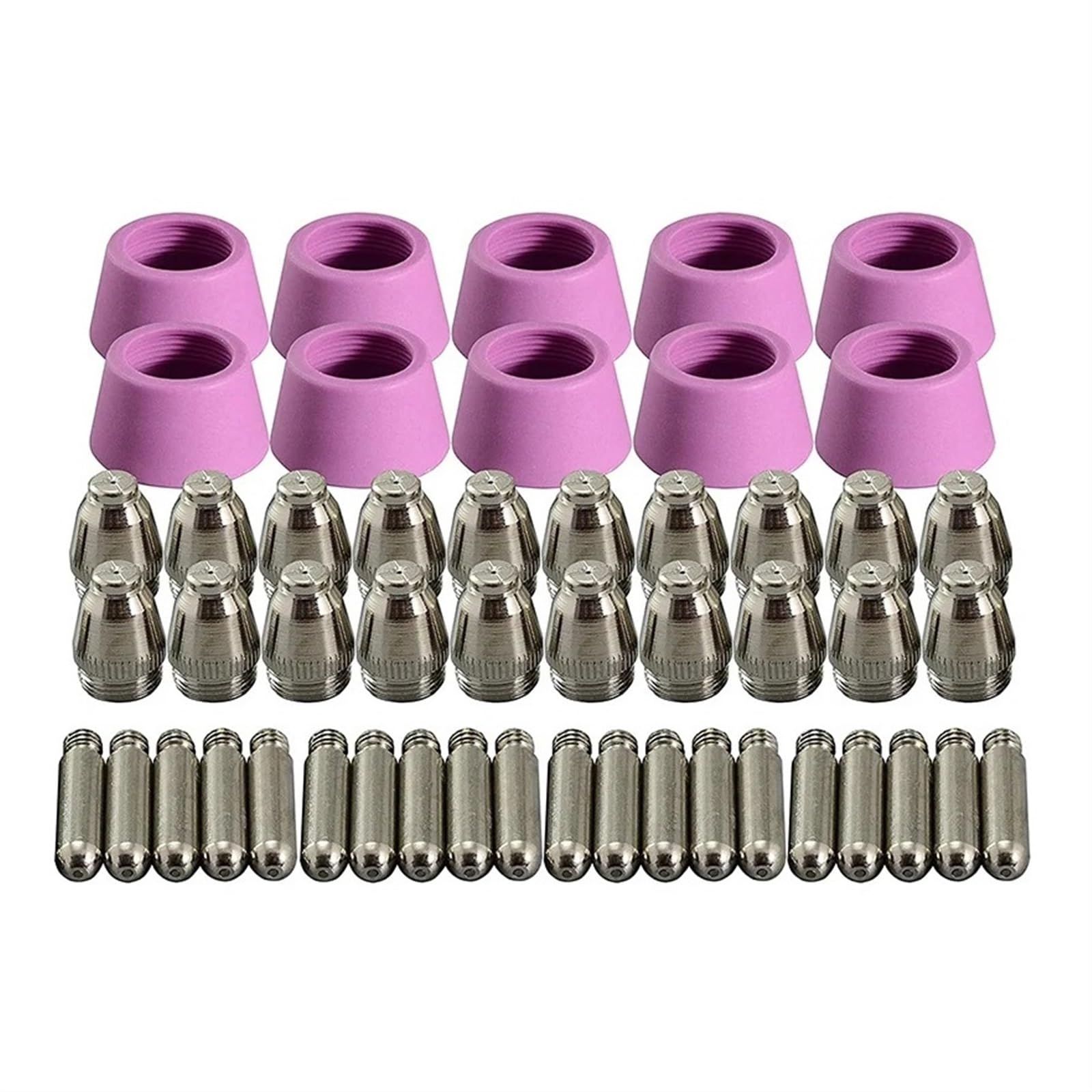 ZagYing 50Pcs Plasma Cutter Torch Consumables Electrode Nozzles Cups Kit for AG-60 SG-55 WSD-60 Fit CUT-60 LGK-60 Plasma Cutter
