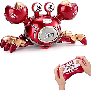 Sponsored You’re seeing this ad based on the product’s relevance to your search query.Learn more about this advertisement Kizmyee Crab Crab Toy with Music and Colourful Lights, 360 Degree Rotating Remote Control Toy, Suitable for Children from 3 Years, Crawling Music Toy for Boys and Girls