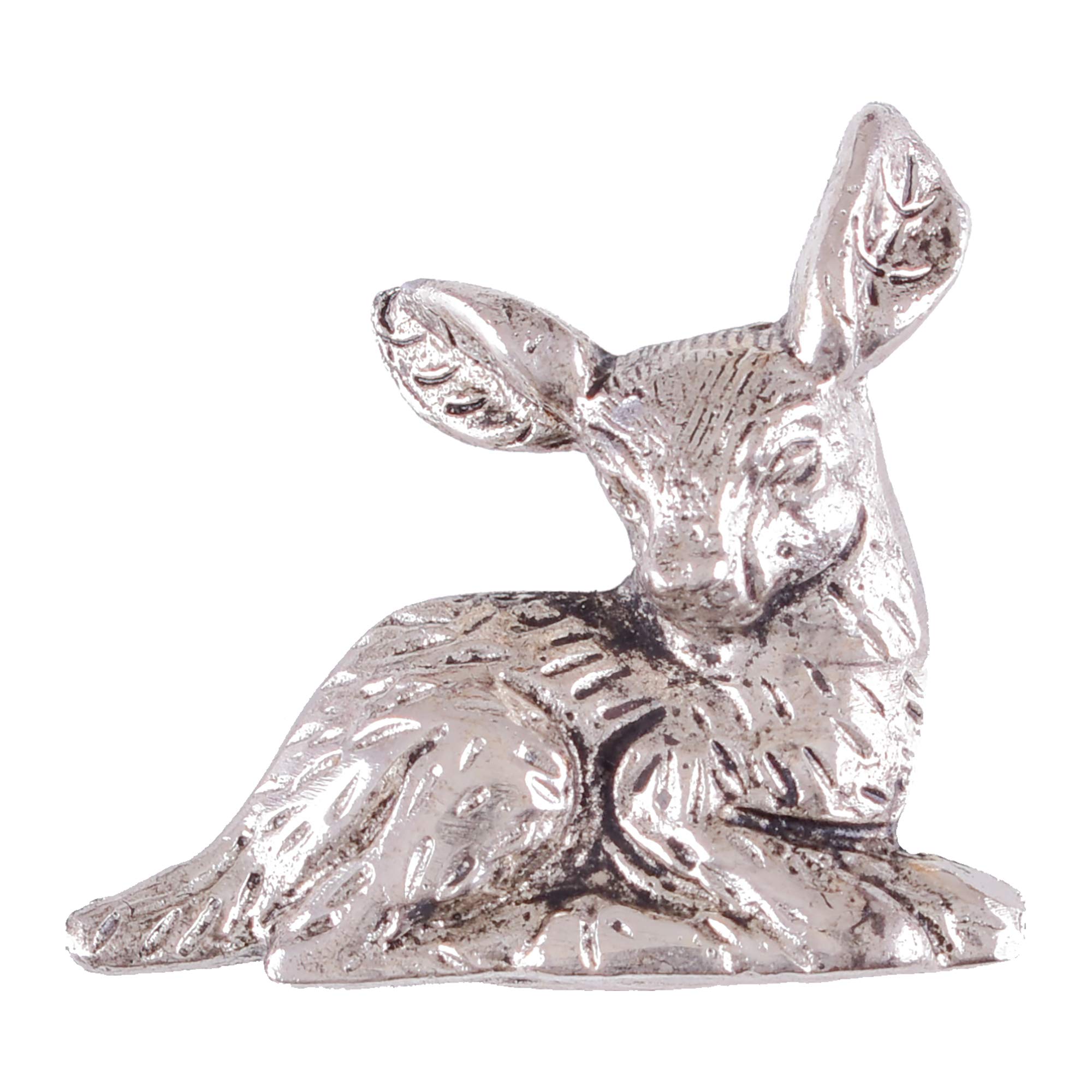 ETHNICITI Fawn Silver Metal Vintage Knob Pull Handle Drawer Cupboard Cabinet Silver Fawn Metal Knob