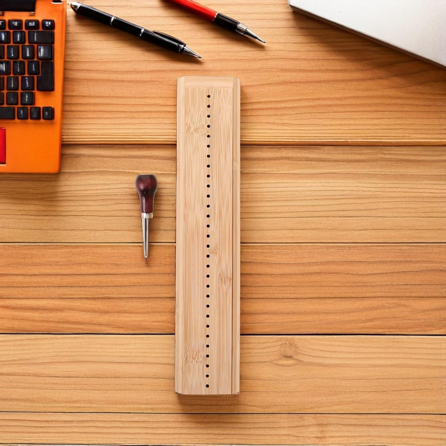 Wood Bookbinding Punching Tool Set for Office Files and Notebooks