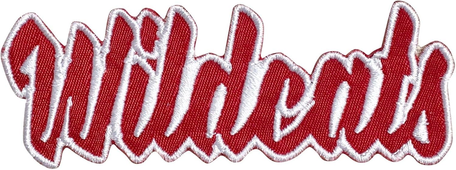 Wildcats Mascot Name, Sports, Iron-on Patch (Red/White 8")