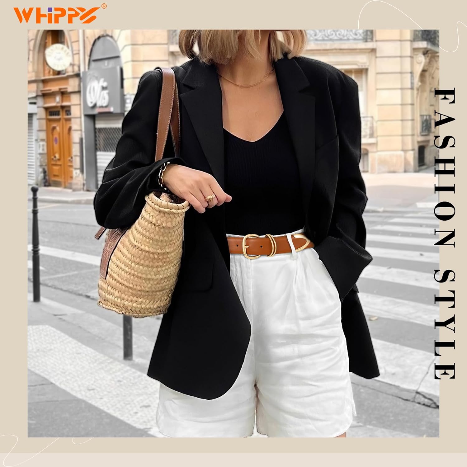WHIPPY Women Leather Belts for Jeans Pants Dress Fashion Gold Buckle Ladies Waist Belt Casual Women Belts - Image 5