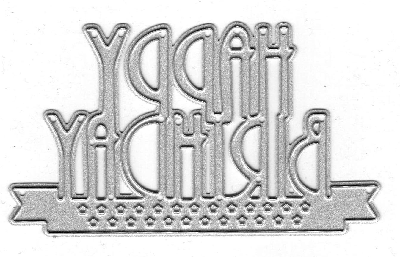 Happy Birthday Letters Metal Cutting Die Cuts, Happy Birthday Stencils DIY Crafts Cards Cutting Dies Cuts for DIY Embossing Card Making Photo Decorative Paper Dies Scrapbooking - Image 3
