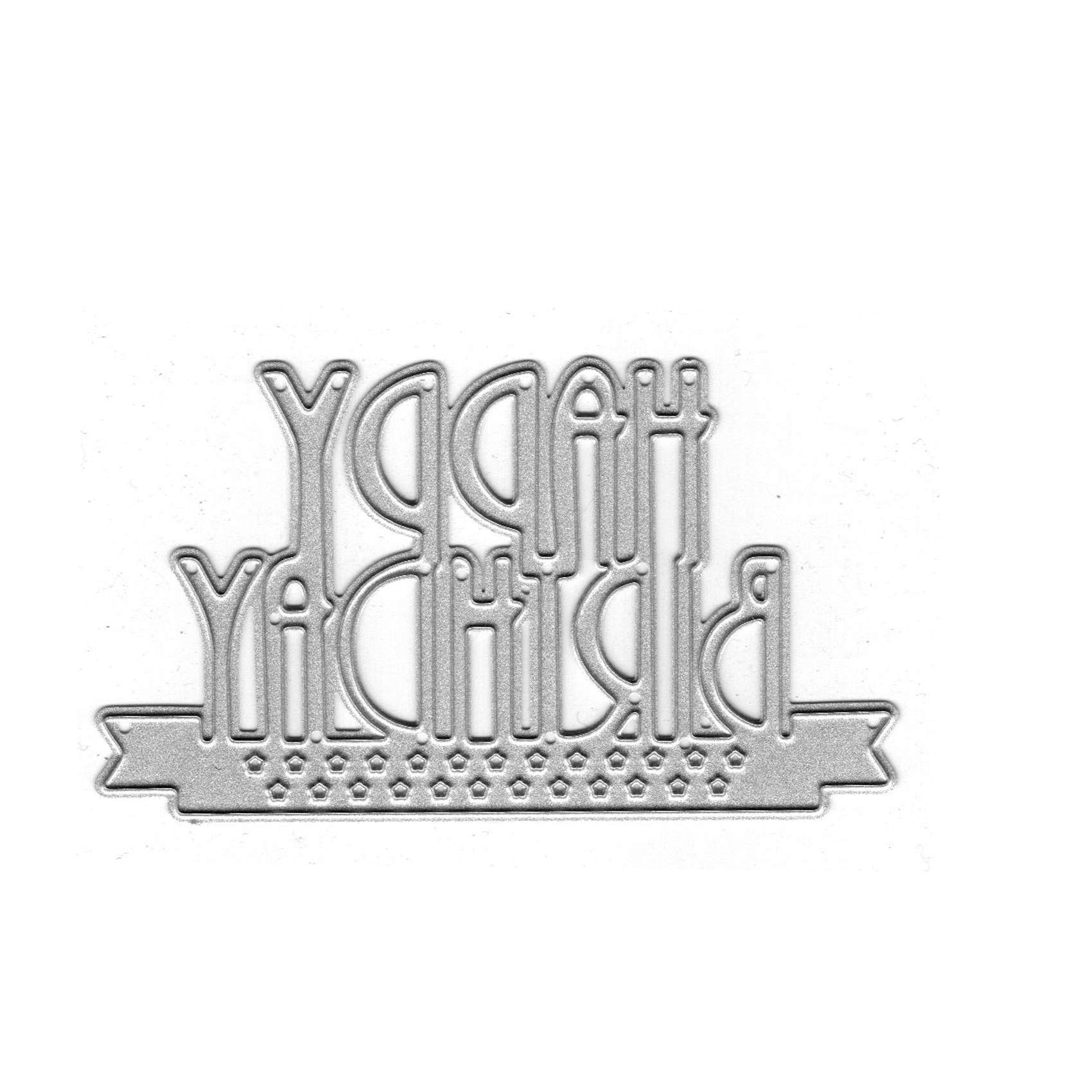 Set Di Fustelle In Acciaio Al Carbonio - Frasi "Happy Anniversary" E Alfabeto - Per Scrapbooking, Biglietti, Album E Rilievo Fai Da Te - Compatibili Con Macchine Standard