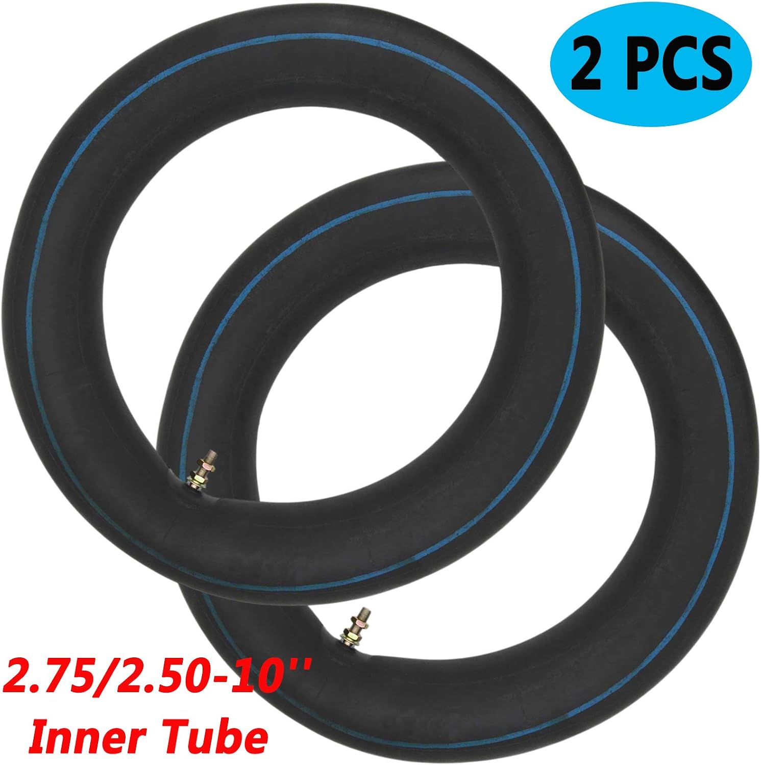 2.50/2.75-10 Motorcycle Dirt Bike Replacement Inner Tubes(2PCS) Compatible with Honda Crf50 Xr50,Razor MX500 MX650,Yamaha PW50,Suzuki JR50 DRZ70,Motovox MVX70,Heavy Duty Mini Dirt Bike Parts