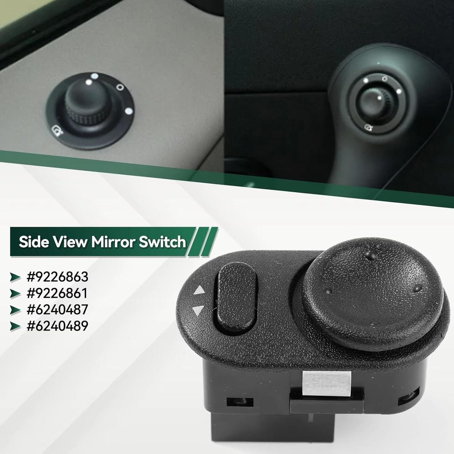 Car Mirror Switch for Saab for 9-5 1998-2002 Side Mirror Rear View Mirror Switch Adjust Control Knob 9226863 9226861