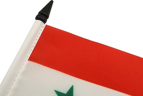 Miniatura 55 de Bandera de la bandera del Líbano de AZ, 3.9 x 5.9 in, bandera de escritorio libanesa, 5.9 x 3.9 in, barra y base de plástico negro