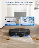 ECOVACS T50 Omni GEN2 Aspirateur Robot avec Station, Puissance 21000Pa, Brosse latérale et serpillière Extensibles, ZeroTangle 2.0, AIVI 3D 2.0, Lavage à l'eau Chaude 75℃, Ultra-Mince 81 mm, Noir - 4
