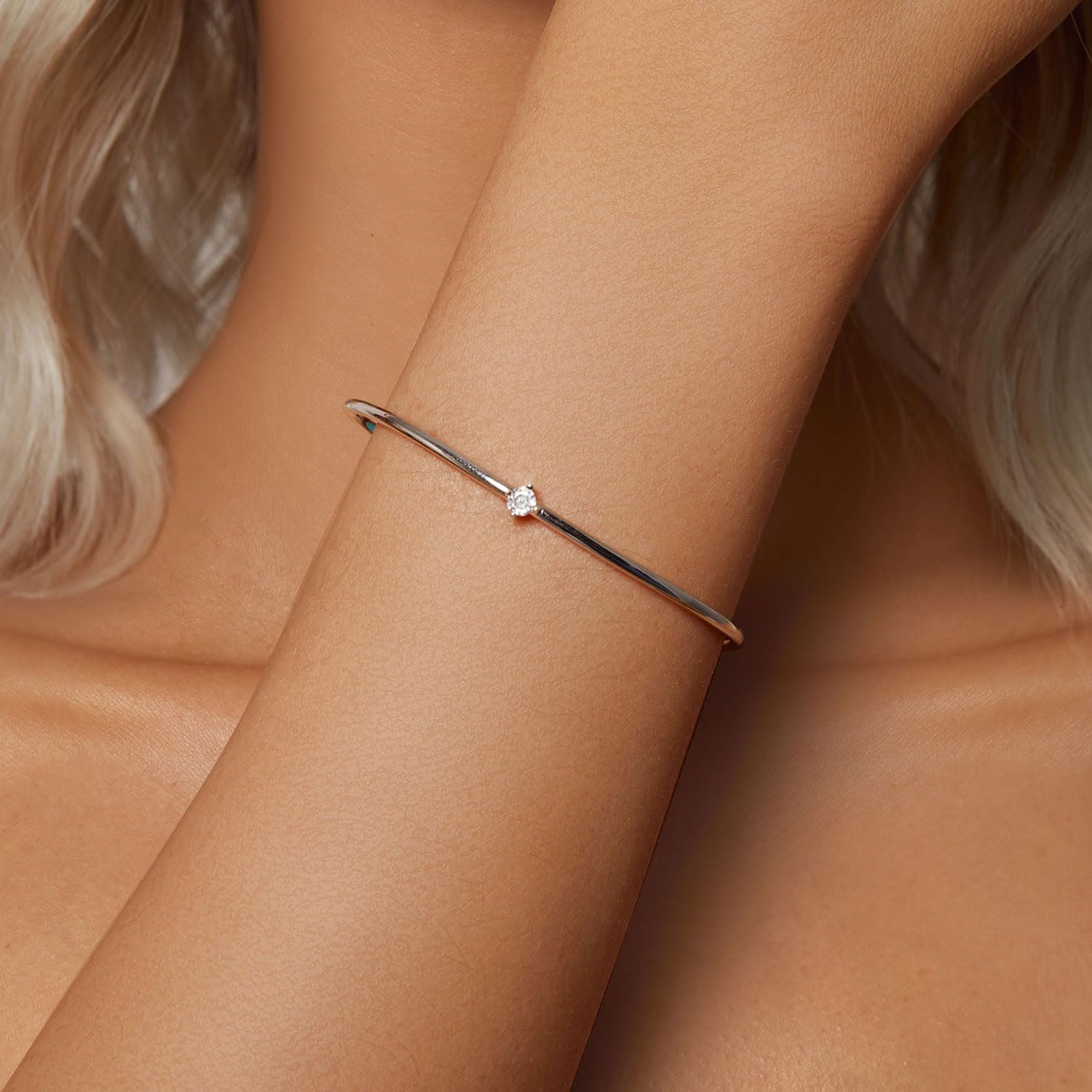 LYGBAOFUL Pulsera Fina Abierta para Novia, Esposa, mamá, Parejas, Pulseras ovaladas de Amor